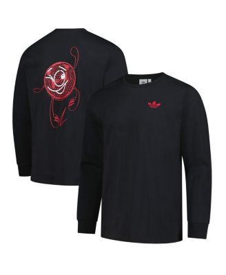 adidas - Men's Black Ajax Culturewear Graphic Long Sleeve T-Shirt