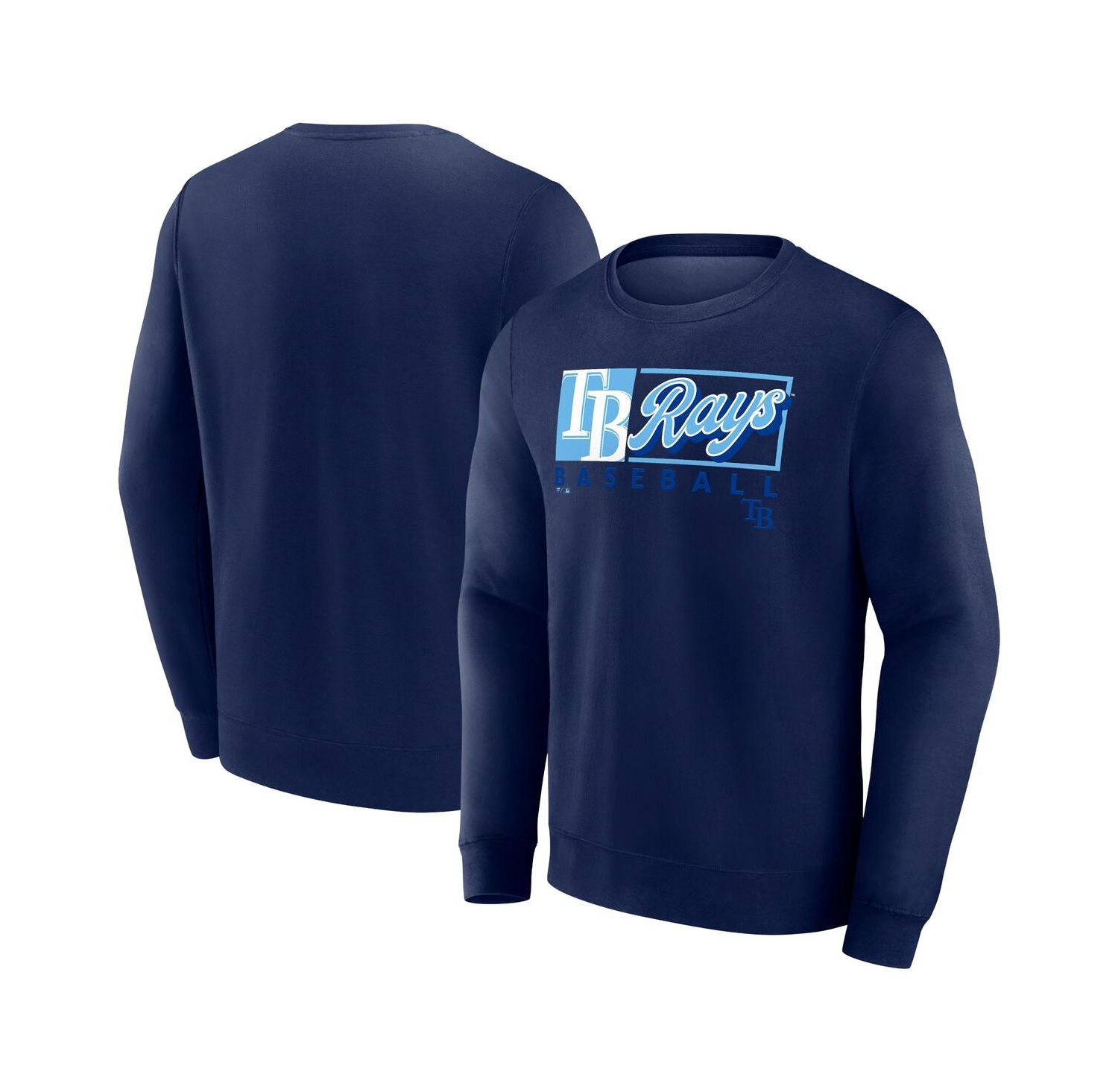 Men's Navy Tampa Bay Rays Focus Fleece Pullover Sweatshirt
