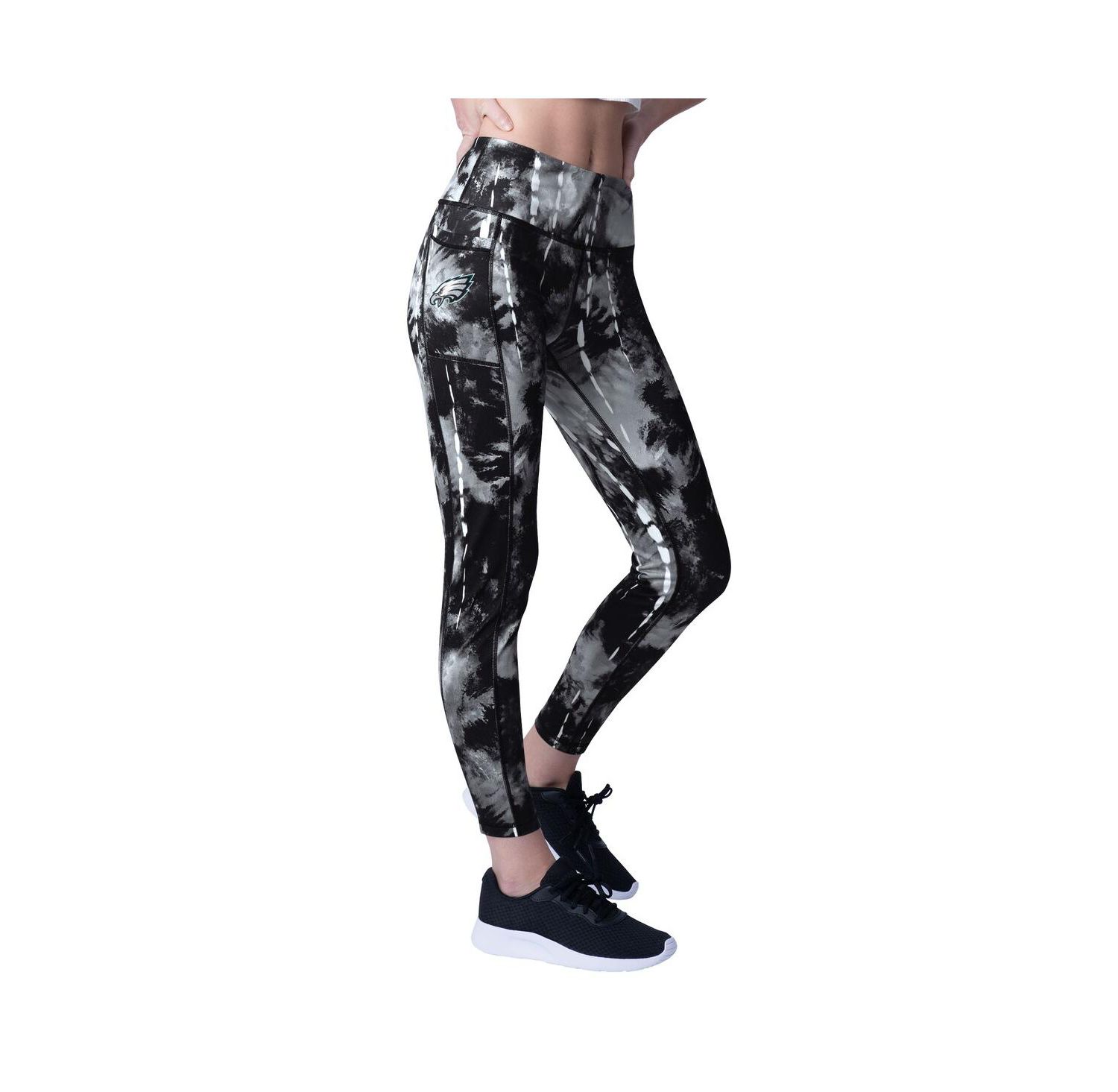 Women's Black Philadelphia Eagles Serena Tie-Dye Leggings