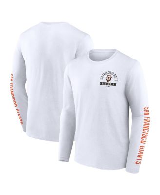 Fanatics - Men's White San Francisco Giants Press Box Long Sleeve T-Shirt