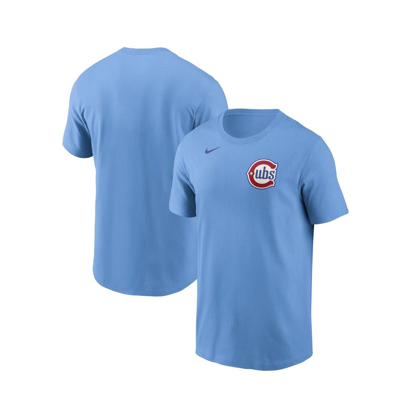 Мужская футболка Nike Baby Blue Chicago Cubs Alternate Wordmark — фото 1