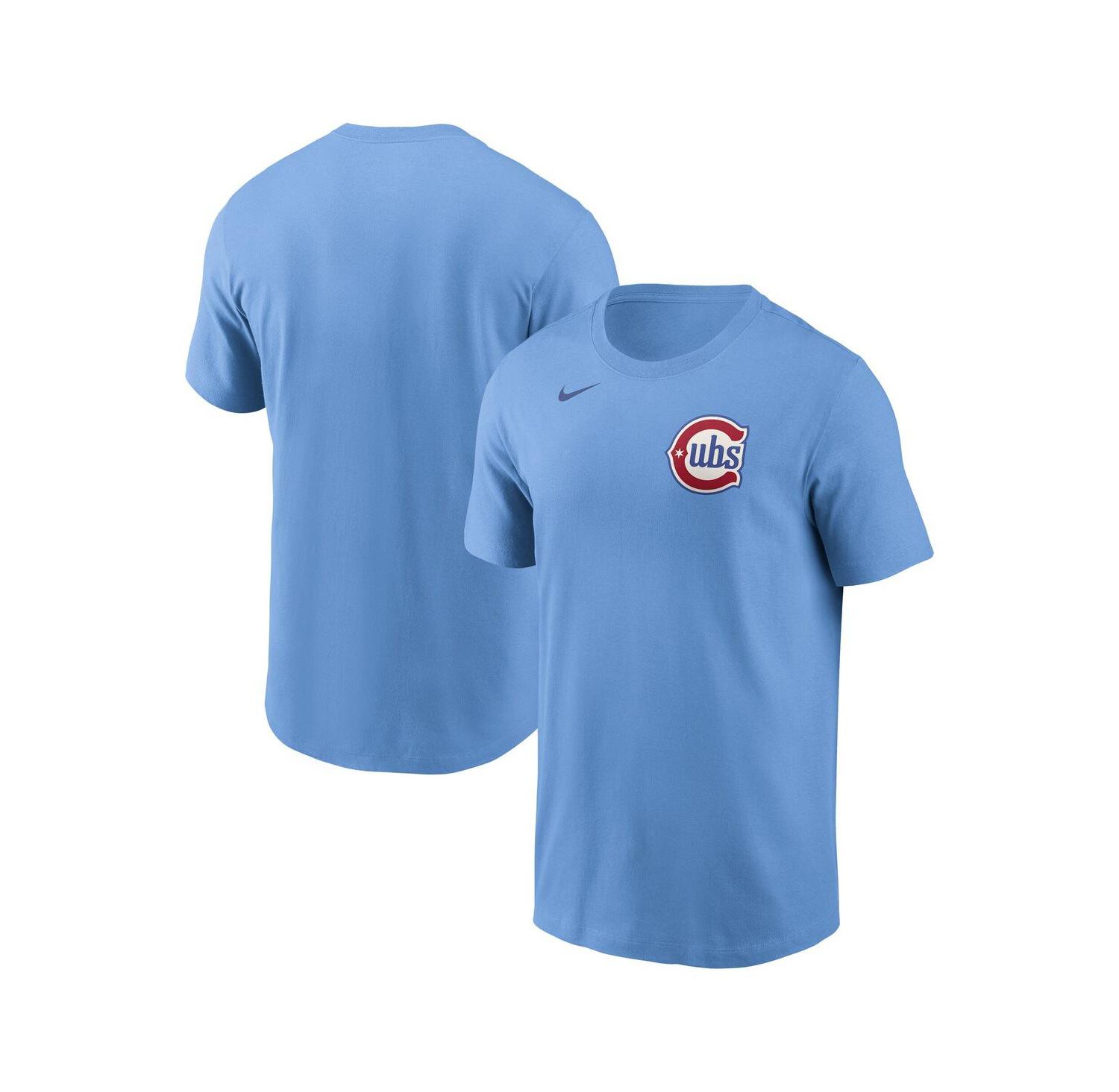 Men's Baby Blue Chicago Cubs Alternate Wordmark T-Shirt