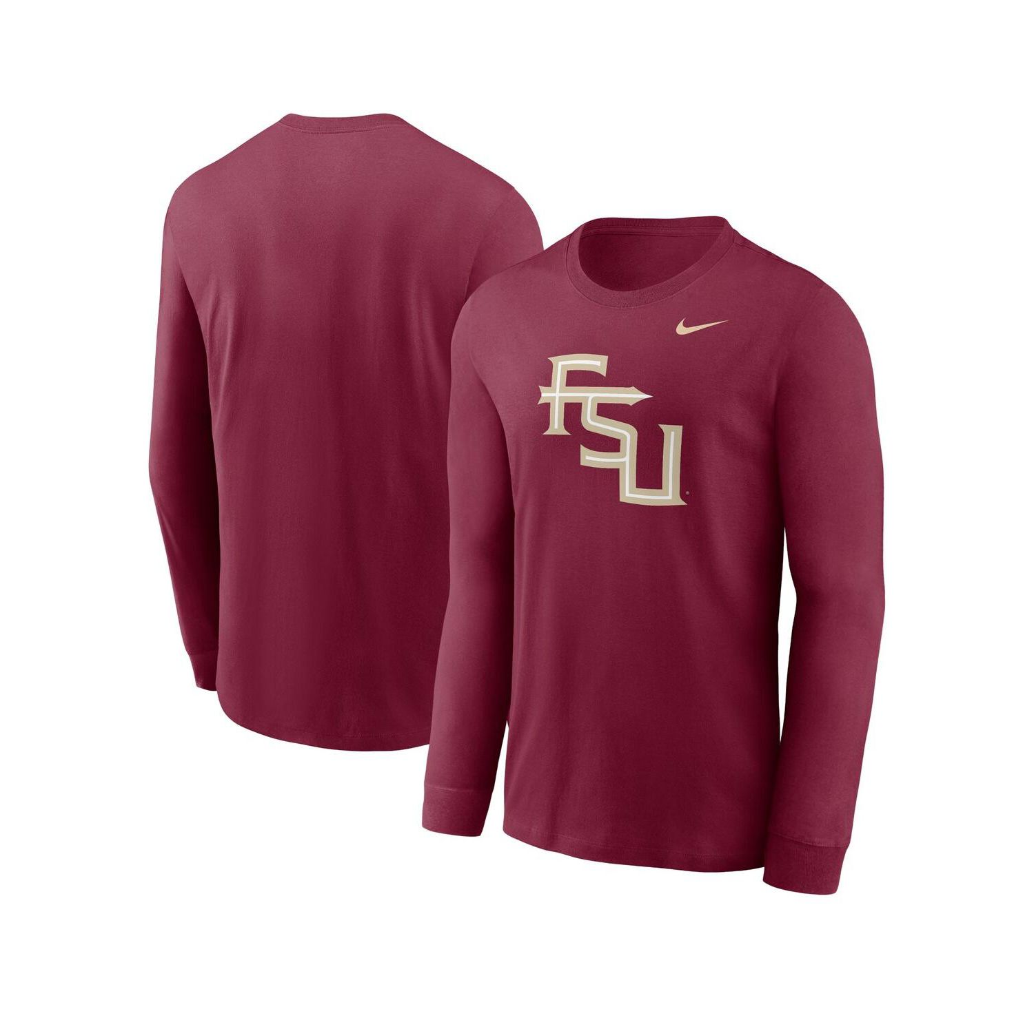 Men's Garnet Florida State Seminoles Alternate Logo Long Sleeve T-Shirt