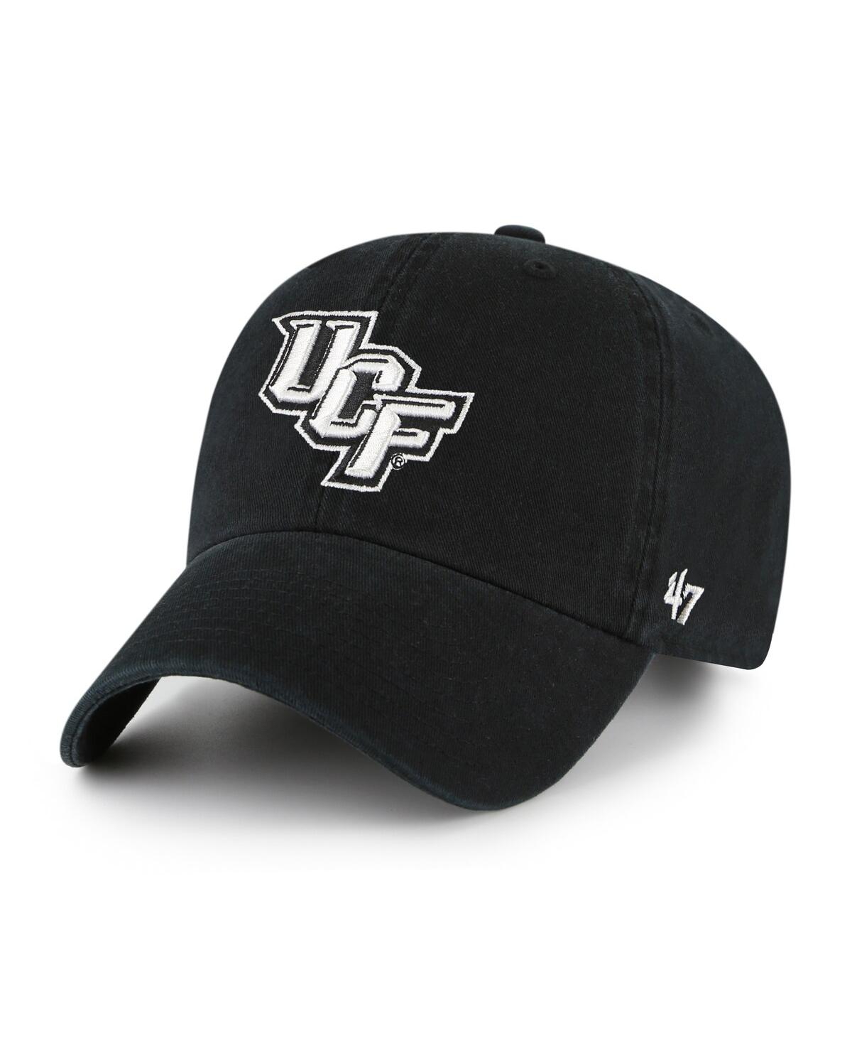 47 Brand Men's Black Ucf Knights Clean Up Adjustable Hat In Black