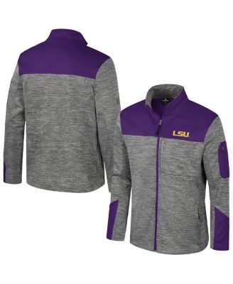 Colosseum - Men's Gray/Purple LSU Tigers Guard Full-Zip Jacket
