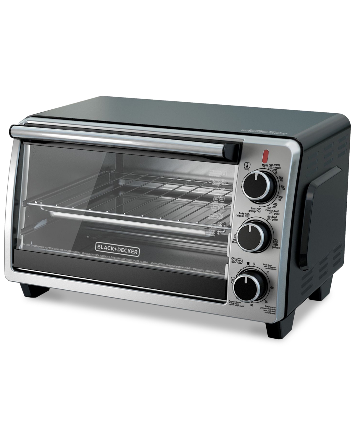 Black & Decker 6-slice Countertop Convection Oven In Stainless Steel Black