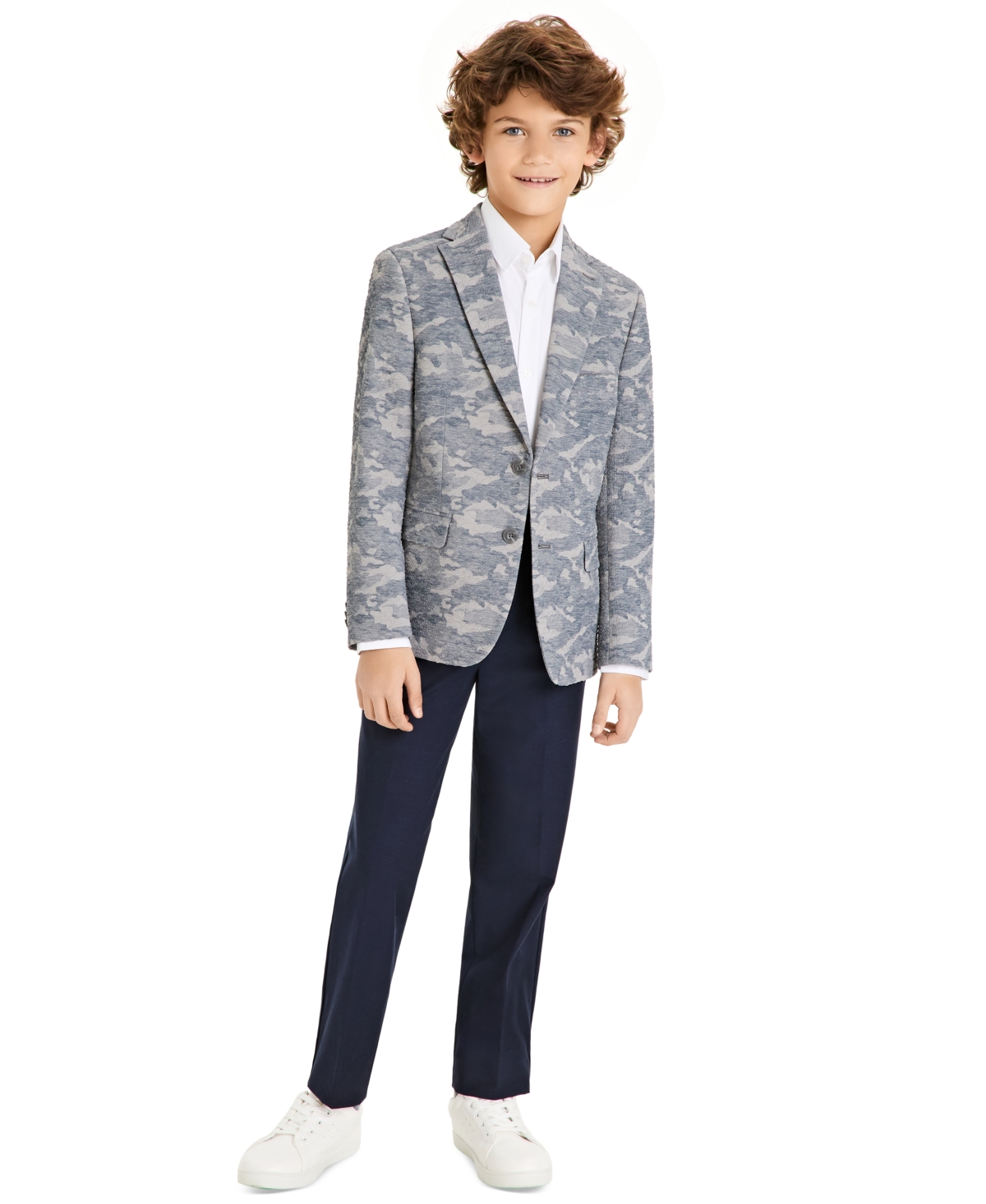 Michael Kors Big Boys Classic Fit Camo Sport Coat