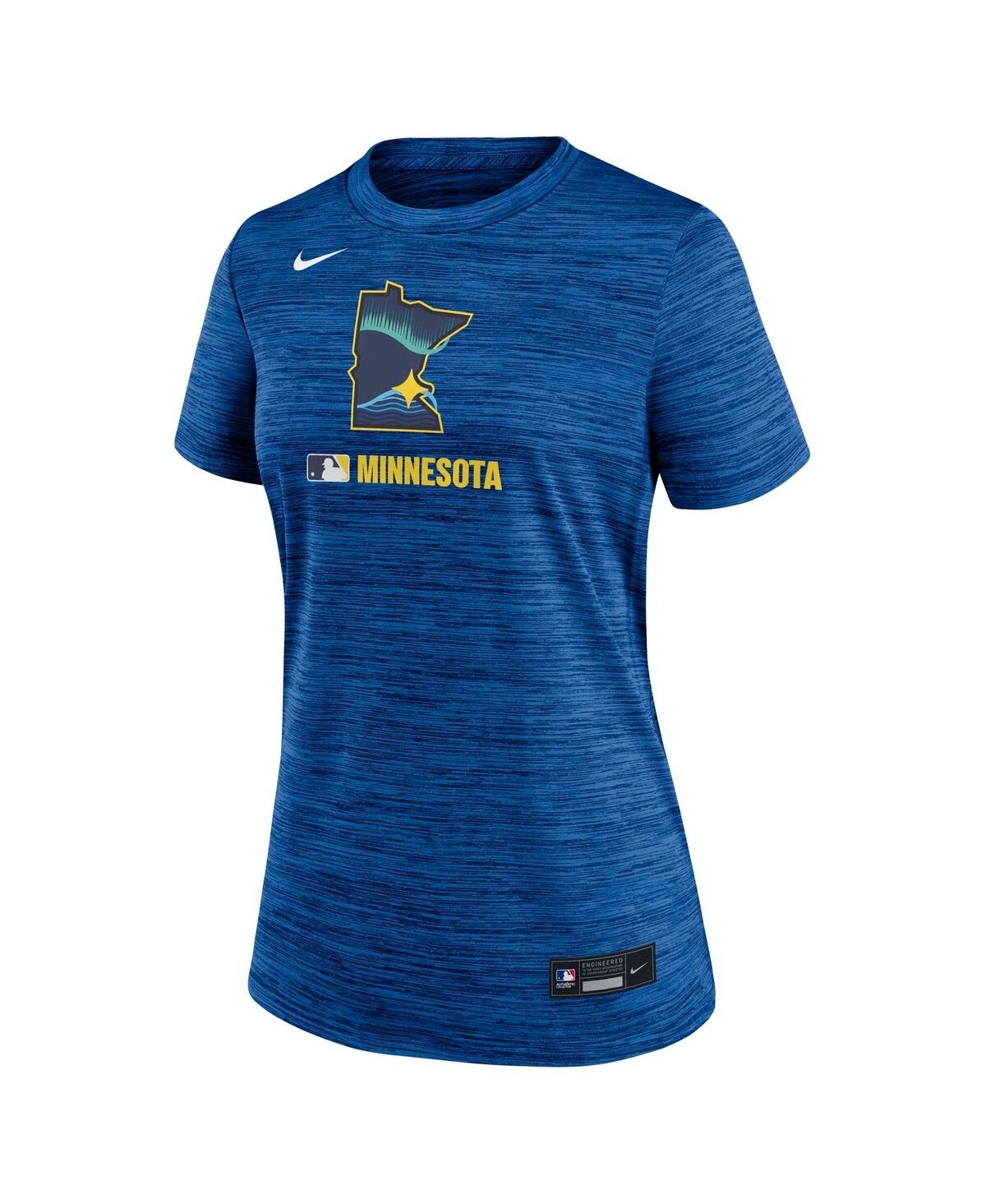 Nike Women's Royal Minnesota Twins Authentic Collection City Connect Velocity Performance T-shirt In Royal