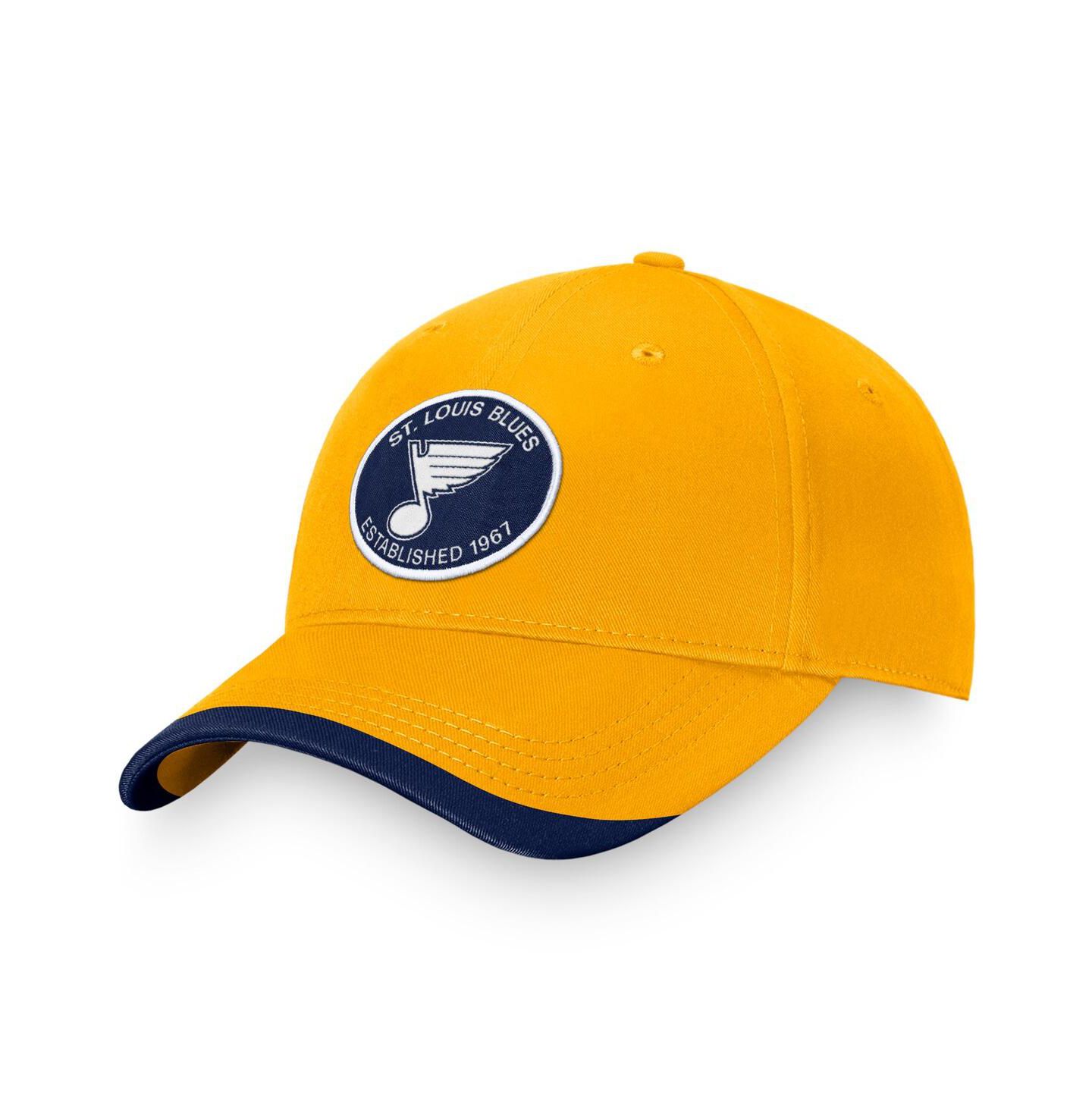 Мужская кепка Fanatics Gold St. Louis Blues Fundamental Adjustable Hat — фото 1