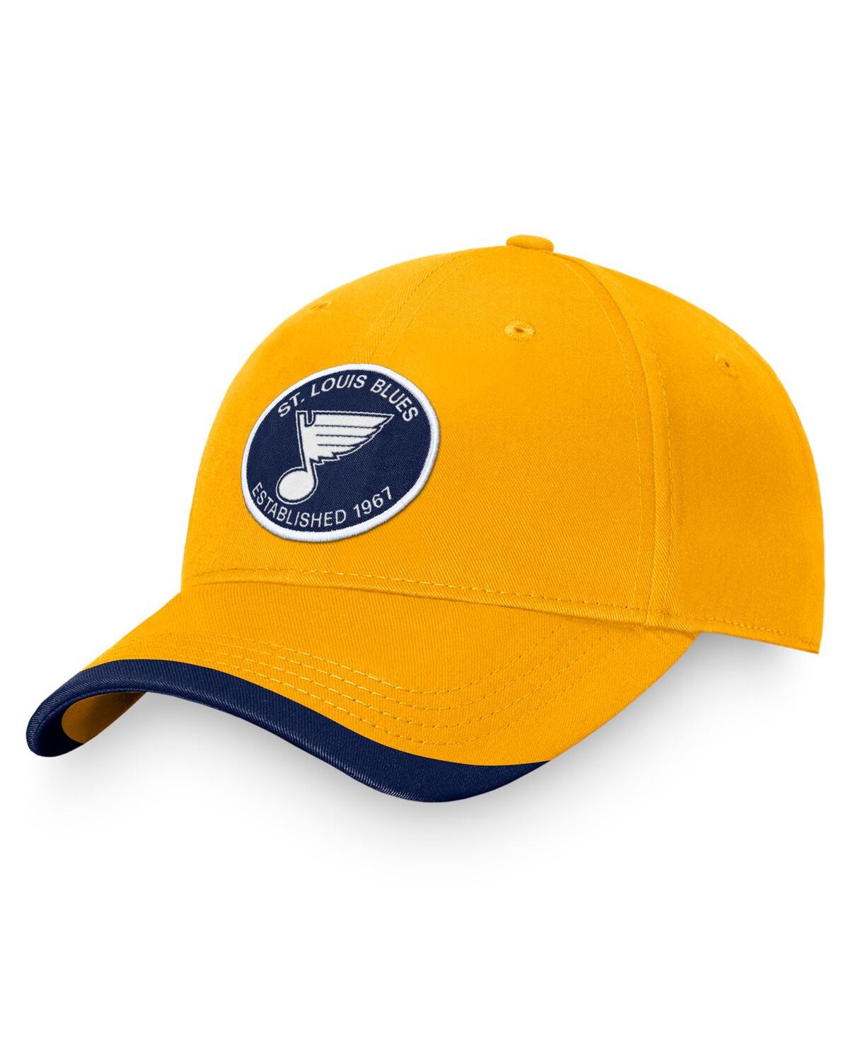 Fanatics Men's Gold St. Louis Blues Fundamental Adjustable Hat In Gold