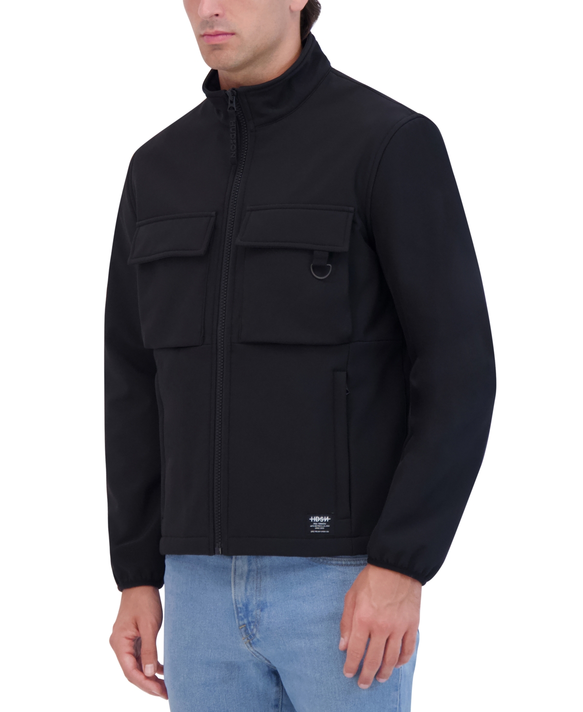 Hudson Men's Soft Shell Utility Jacket In Black