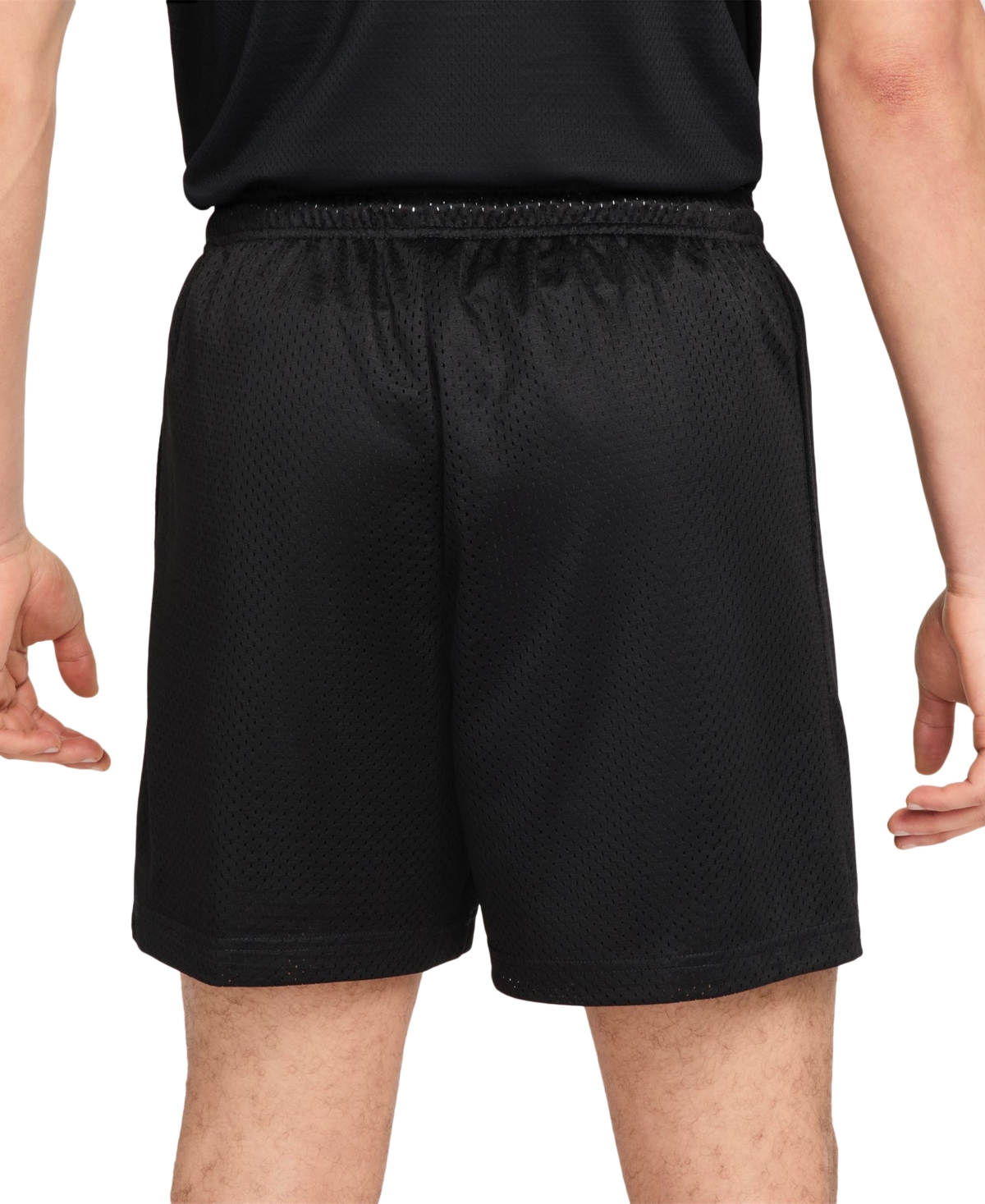 Nike Men's Dri-fit 5" Mesh Basketball Shorts In Black,white