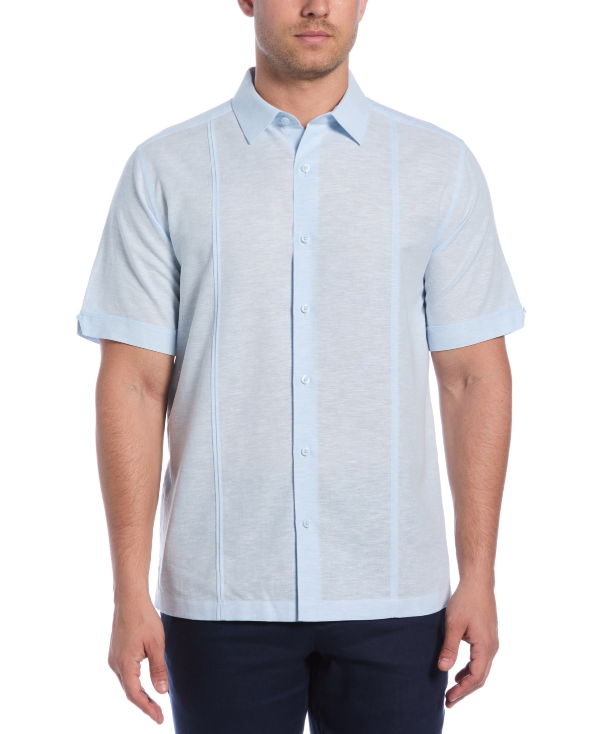 Men's Classic-Fit Linen Blend Short Sleeve Button-Front Shirt - Lantana