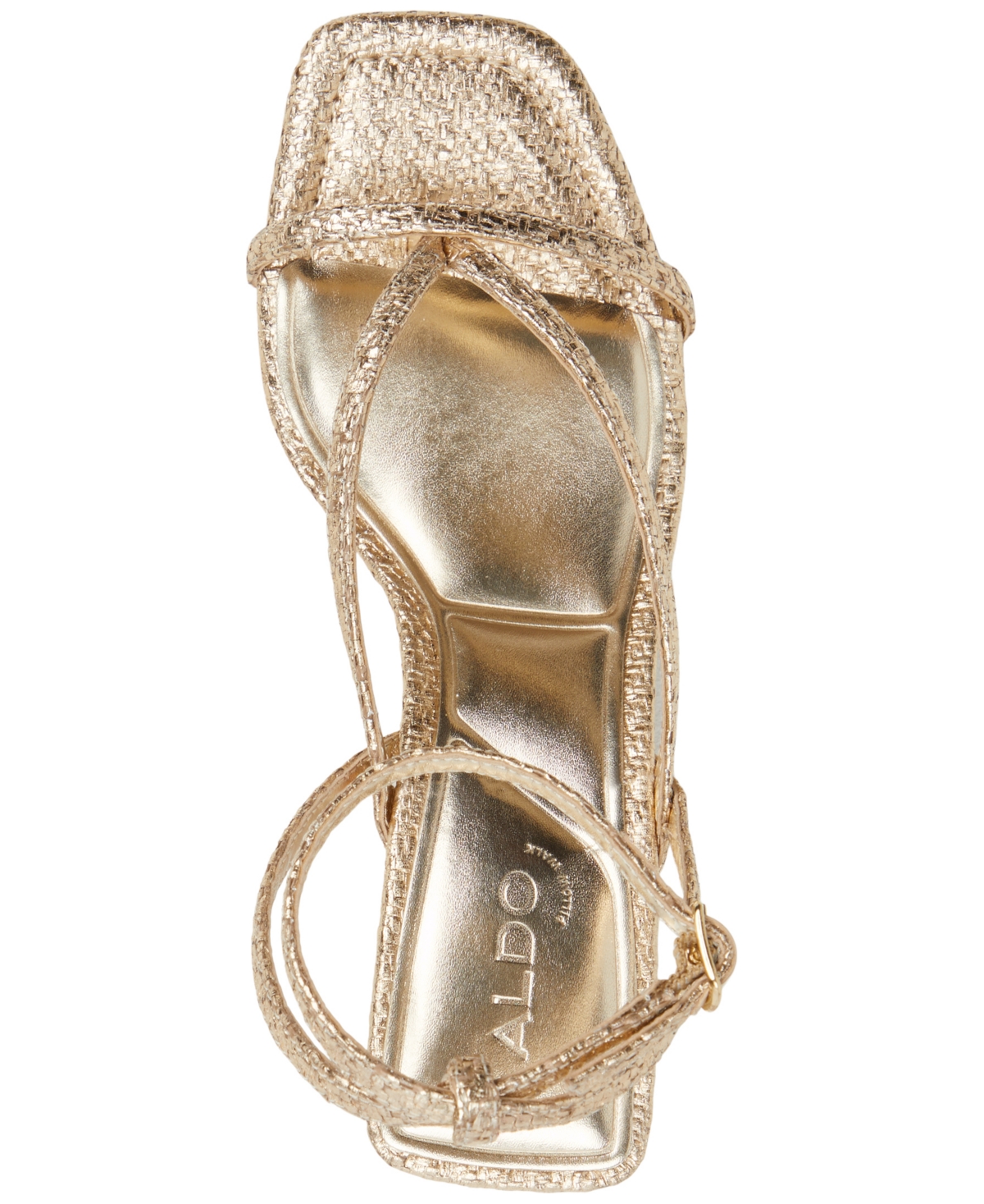 Aldo Women's Dorinda Strappy Dress Sandals In Gold Raffia
