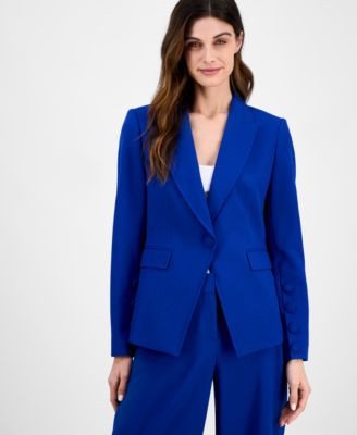 Women's Peak-Lapel Button-Cuff Jacket