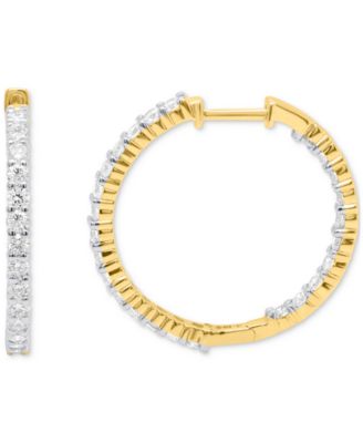 Lab Grown Diamond Hoop Earrings (2 ct. t.w.) in Sterling Silver