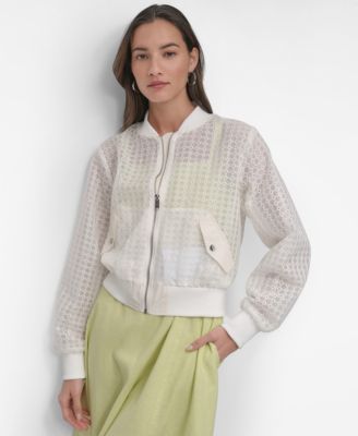 DKNY - Women's Organza Eyelet Jacket