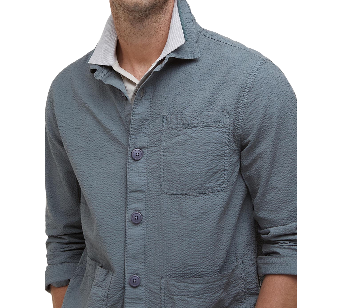 BARBOUR MEN'S CALLERCOVE SEERSUCKER SHIRT JACKET 