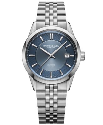 Raymond Weil - Men's Freelancer Automatic Blue Dial Stainless Steel Bracelet Watch 38mm