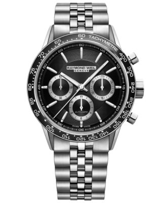 Raymond Weil - Men's Swiss Automatic Chronograph Freelancer Stainless Steel Bracelet Watch 44mm
