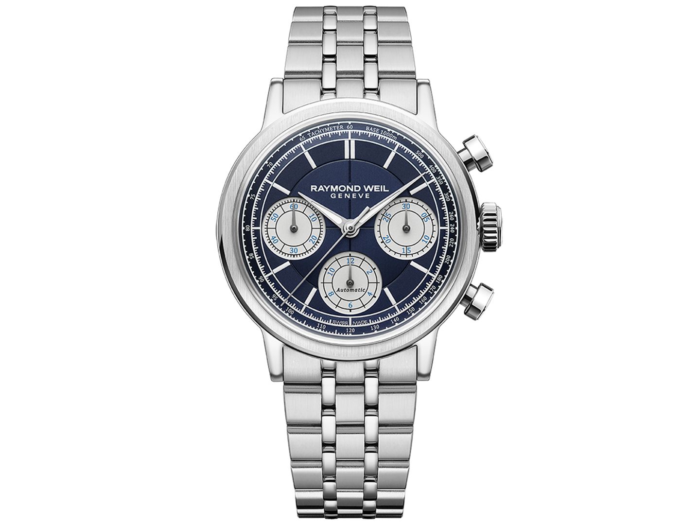 Мужские часы Raymond Weil Swiss Automatic Chronograph Millesime Stainless Steel Bracelet Watch 40mm — фото 1