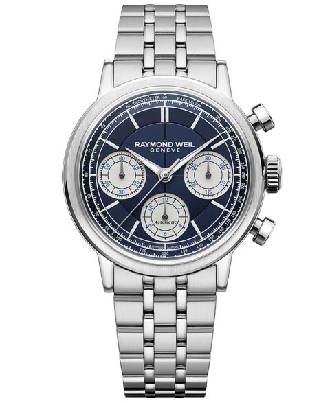 Мужские часы Raymond Weil Swiss Automatic Chronograph Millesime Stainless Steel Bracelet Watch 40mm