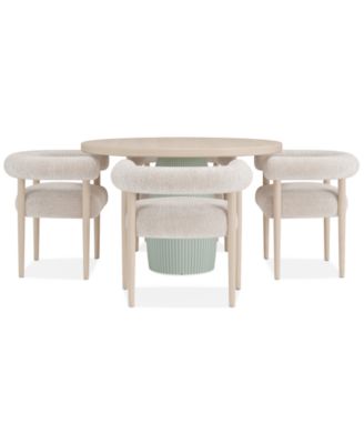 Lunare 5-Pc. Dining Set - Round Table & 4 Chairs