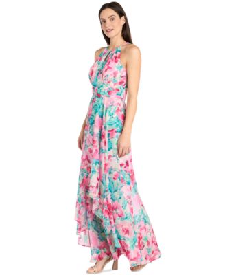 Women's Floral-Print Halter Gown