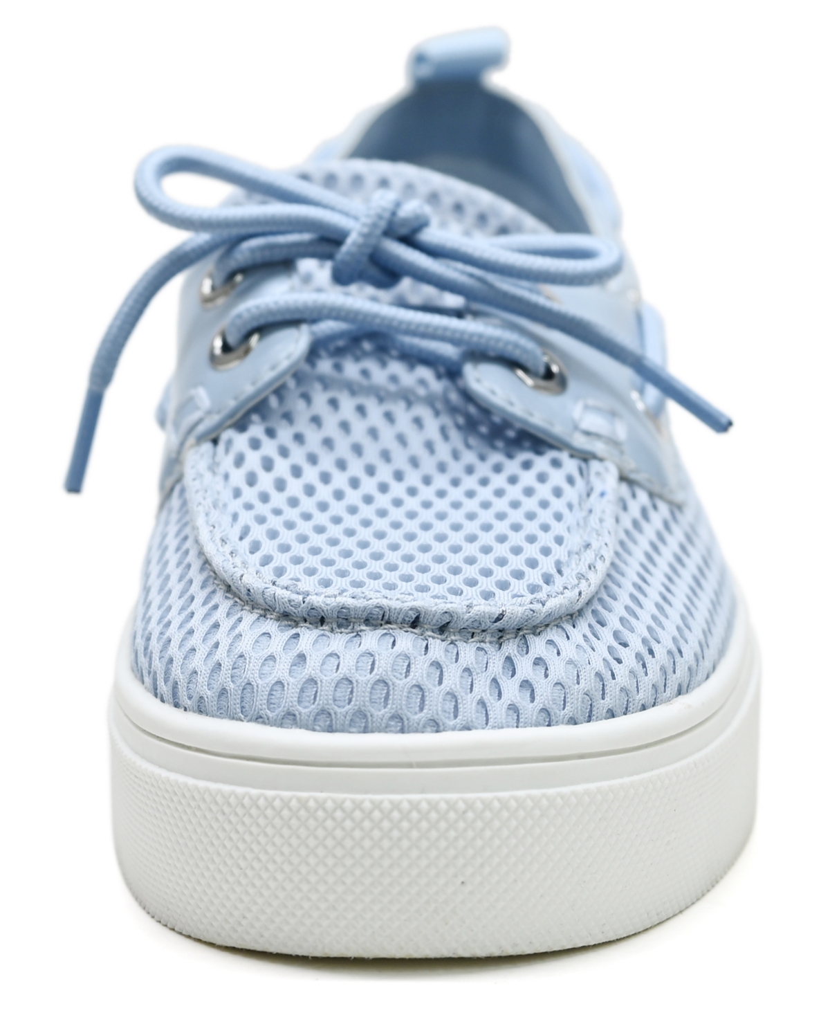 Kenneth Cole Reaction Women's Zelda Almond Toe Boat Shoes In Blue Mesh