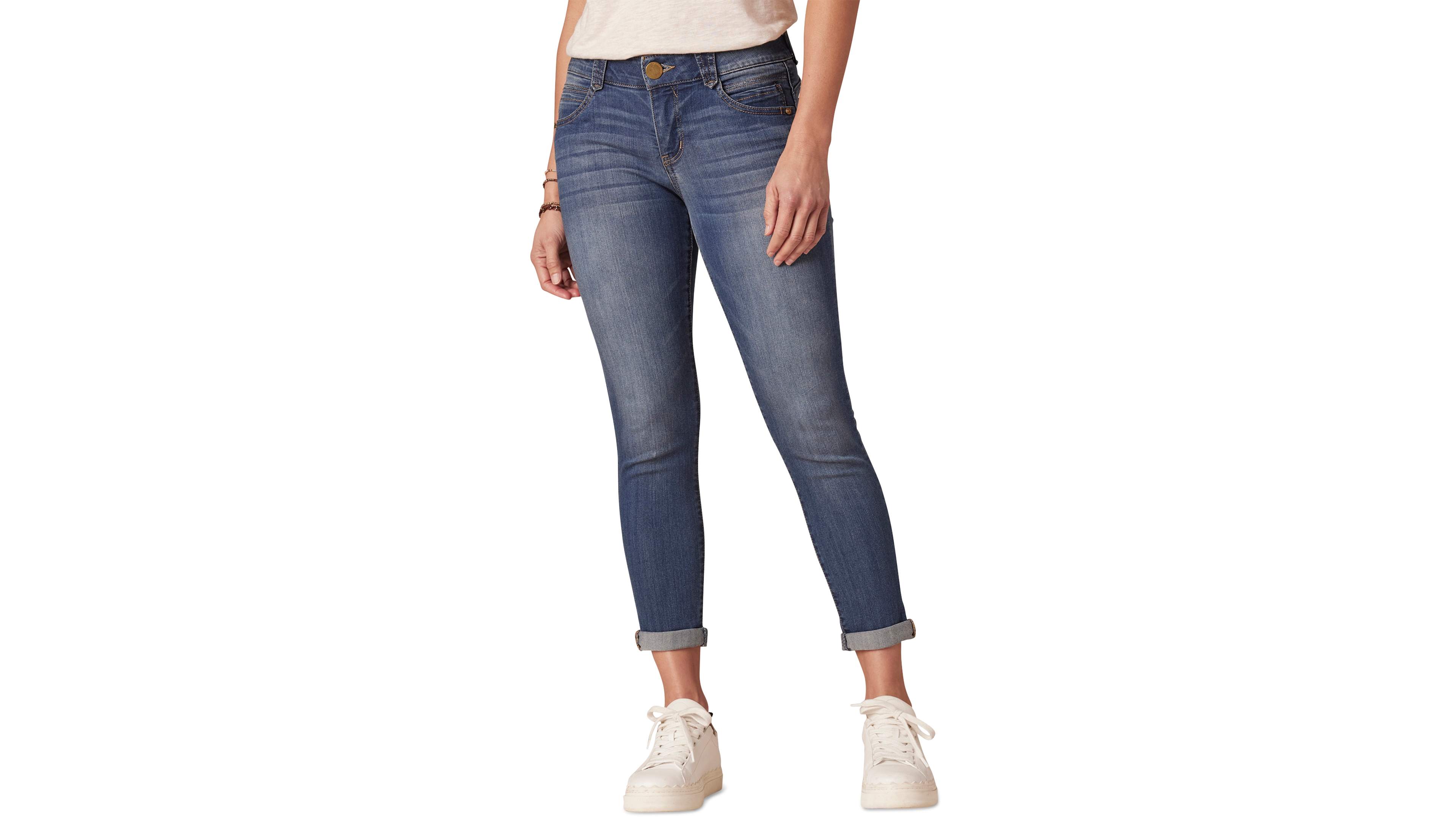 Democracy Petite Mid Rise Ankle Length Jeans