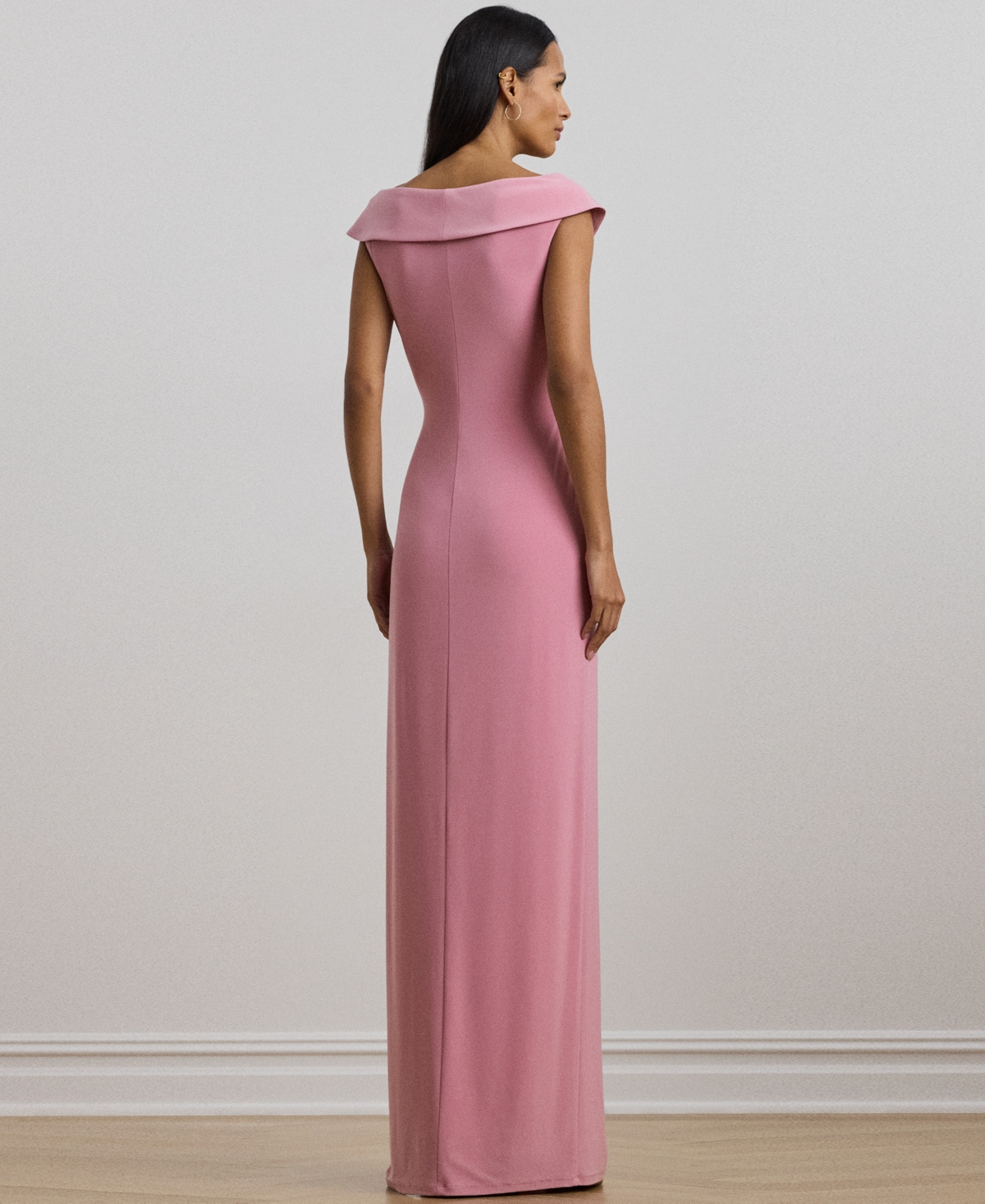 Ralph Lauren Women's Jersey Off-the-shoulder Gown In Rose Mauve