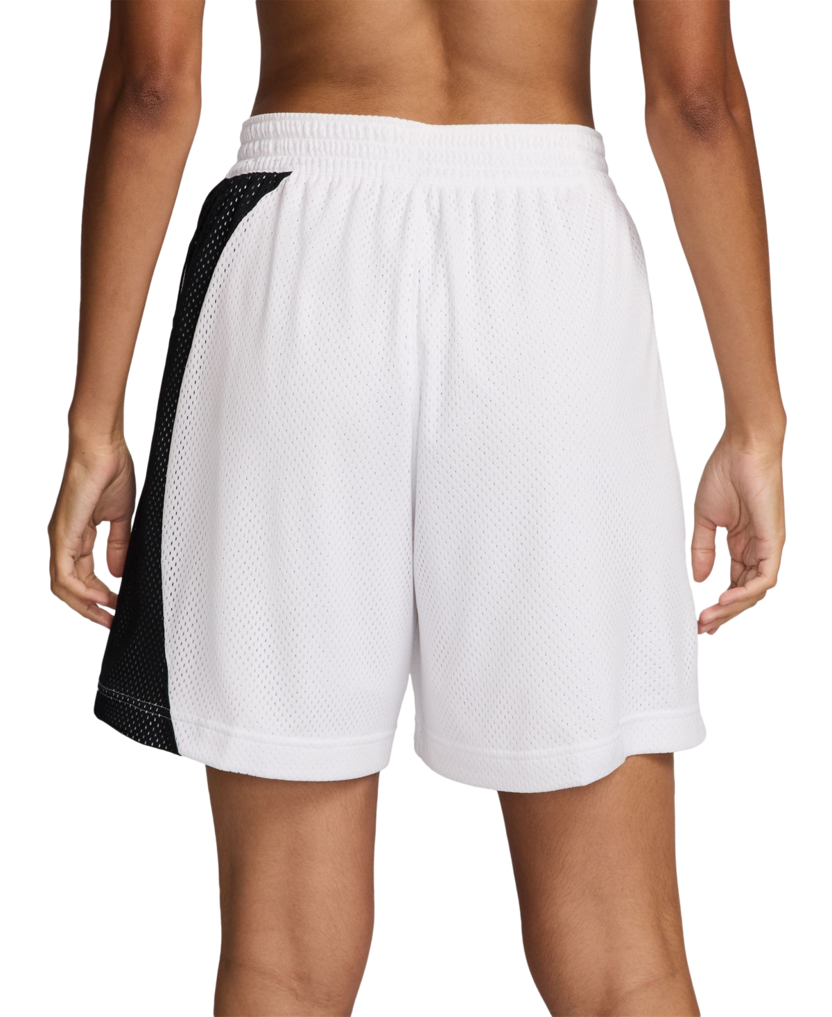 Nike Essential Dri-fit Mesh Basketball Shorts In White,whit