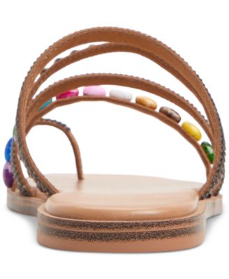 Women's Lindya Embellished Strappy Toe-Loop Flat Sandals