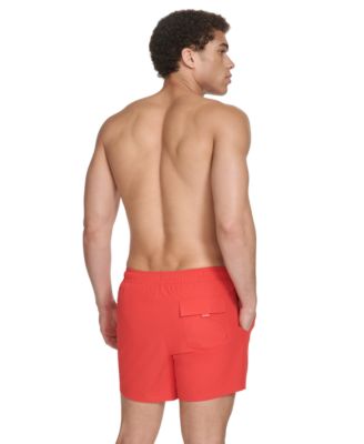 Men's Core Euro Regular-Fit Quick-Dry 5" Swim Trunks with Compression Short Liner