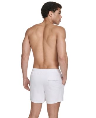 Men's Core Euro Regular-Fit Quick-Dry 5" Swim Trunks with Compression Short Liner