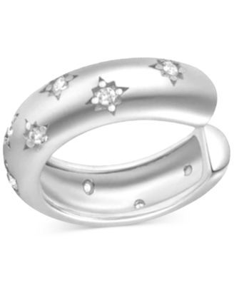 BEN ONI - 18k Gold-Plated Sterling Silver Pav&eacute; Single Ear Cuff