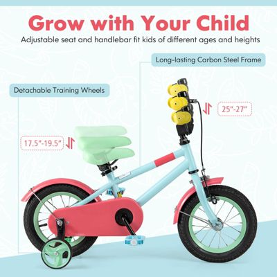 Slickblue Kids Bike with Adjustable Handlebar and Saddle for 4-8 Years Old
