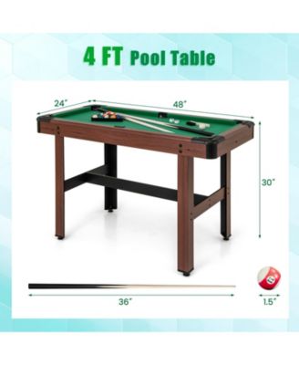 Pool Game Table with Full Set of Balls Ideal for Kids and Adults for Fun Indoor Entertainment