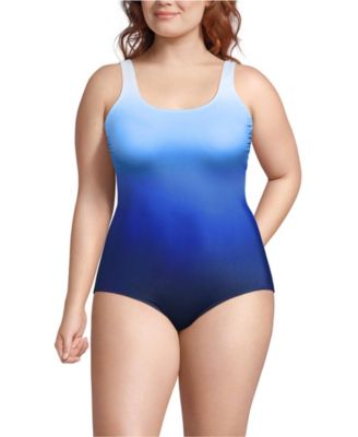 Plus Size Tugless Low Leg One Piece Swimsuit