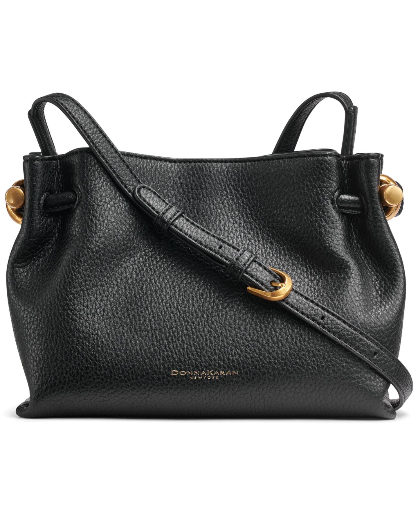 Женская сумка Donna Karan New York Cashmere Small Crossbody Handbag, цвет: Чёрный / Золотой — фото 1