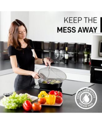 Large Splatter Screen for Frying Pan (13") - Stainless Steel Grease Splatter  Guard for Frying Pan