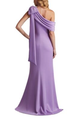Women's Cassia Bow-Shoulder Crepe Gown