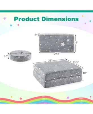 Modular Kids Play Couch Set Glow-in-the-Dark with Portable Handles Fun and Versatile Seating for Toddlers