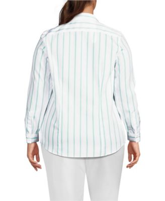 Plus Size No Iron Button Front Shirt