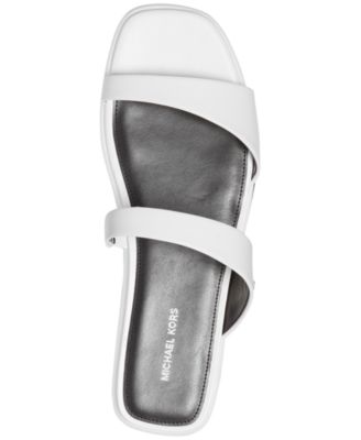 Michael Kors Jaida Leather Slides Sandals - Macy's