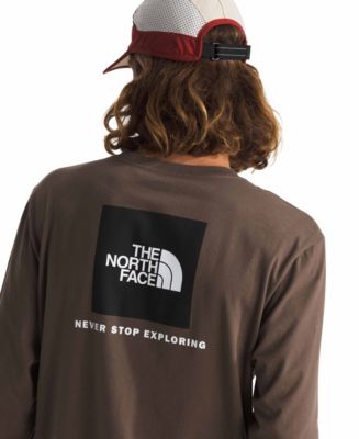Men's Long Sleeve Box Never Stop Exploring T-shirt