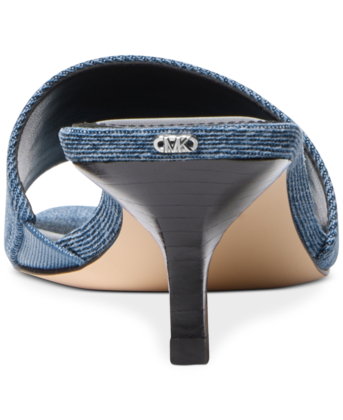 Michael Kors Merriam Denim Kitten Heel Sandal In Union Wash