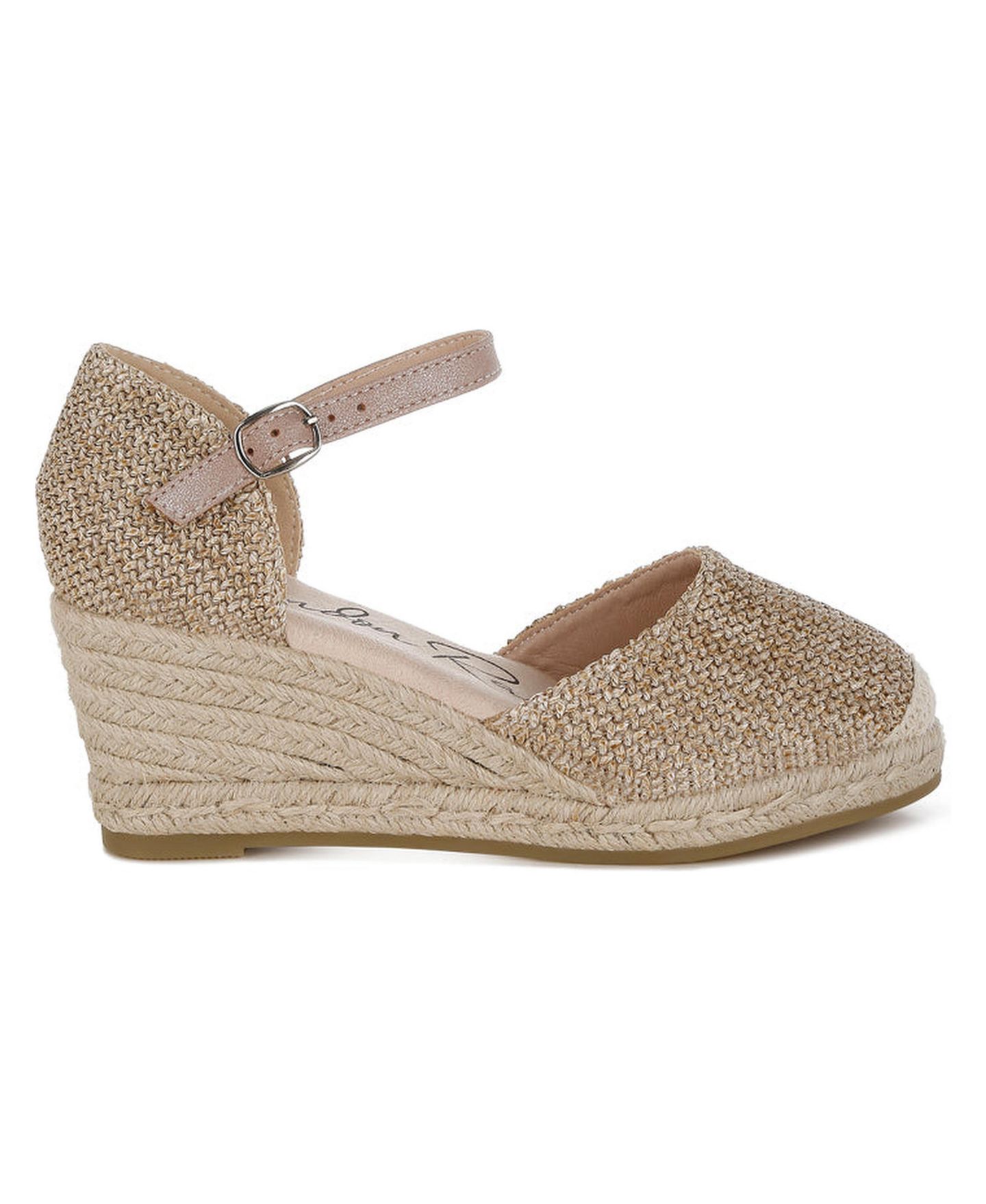 Женские сандалии London Rag Kalista Raffia Woven Wedge, цвет: Бежевый — фото 1