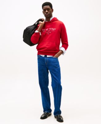 Men's Long Sleeve Center Stack Logo Hoodie