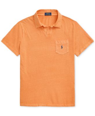 Men's Standard Cotton-Linen Jersey Polo Shirt